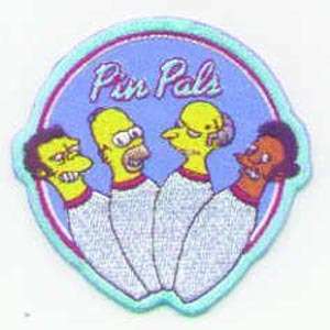 Simpsons Pin Pals Bowling Logo Embroidered Patch, NEW  