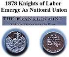 Franklin Mint Sterling Silver Mini Ingot 1878 Knights of Labor 