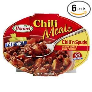 Hormel Chili N Spuds, 10 Ounce Microwavable Trays (Pack of 6)