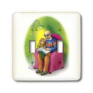 Houk Kidsplanet   Illustrations for kids   Grandfather reading a book 