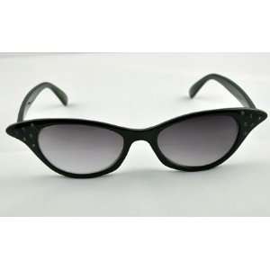  Black 50s Pinup Rockabilly Sunglasses Rhinestone Cosplay 