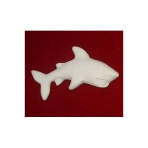  Ceramic bisque unpainted add on shark 