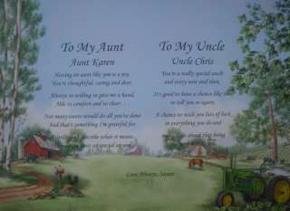 AUNT & UNCLE PERSONALIZED POEM CHRISTMAS GIFT IDEA  