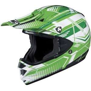  HJC Youth CL X5NY Matrix Helmet   Youth Large/Green/White 