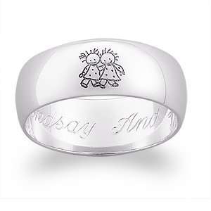   Sterling Silver Marci Sisters Engraved Message Ring, Size 5 Jewelry