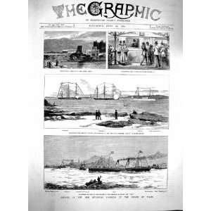    1880 Holyhead Harbour Prince Wales Ships Belleisle