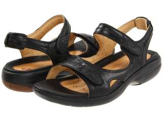 Clarks Womens Unstructured UN.HATCH Black Leather Sport Sandals 60950 