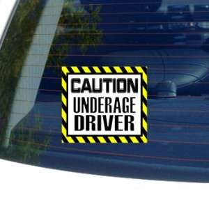 Caution Underage Driver   Window Bumper Laptop Sticker 