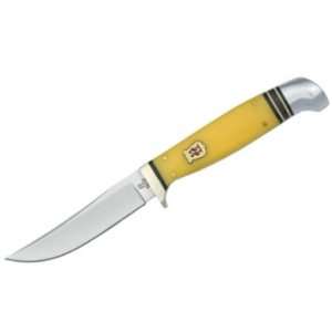 Kissing Crane Knives 0378 Medium Hunter Fixed Blade Knife with Yellow 