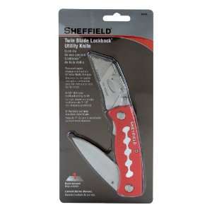  Sheffield 58129 Twin Blade Lockback Utility Knife
