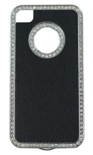   4s Premium Quality Black Leather Case Cover Shining Universal  