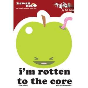  Kawaii Not   Im Rotten To The Core Green Apple   Sticker 