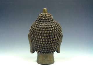 Ship From U.S* Vintage Tibetan Heavy Brass Crafted Large Buddha Head 