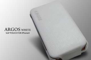 SGP Leather Case/Cover Argos White for Apple iPhone 4S  