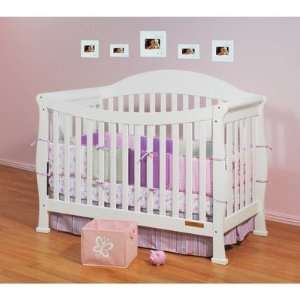  Athena Allie Convertible Crib with Toddler Rail in White 