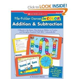  File Folder Games in Color Addition & Subtraction 10 