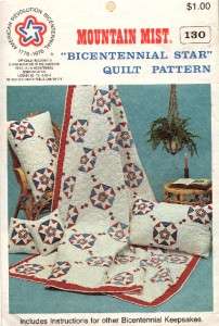 Vintage Mountain Mist Bicentennial Star Quilt Pattern  