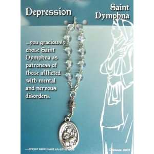  St. Dymphna / Depression One Decade Carded Rosary (0802 2 