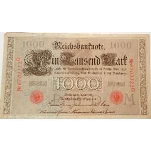 German Empire 1910 AD Authentic Reichbanknote Pre WWI Money of the 