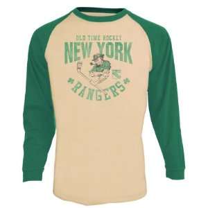 New York Rangers St. Patricks Day Scrapper Long Sleeve Raglan T Shirt 