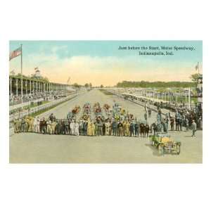  Early Motor Car Race, Indianapolis, Indiana Giclee Poster 