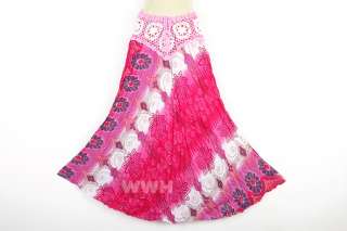 Chic Crochet Cotton Skirt Boho Hippy Hippie Gypsy Pink sk034p  