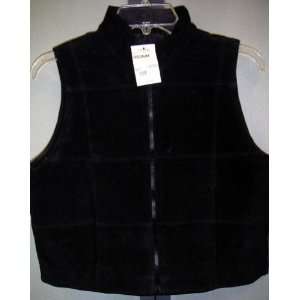  Arizona Black Zippered Leather Vest Size Small Everything 