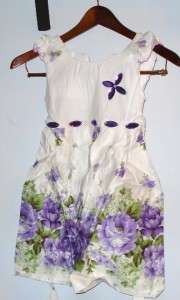 Girls Cotton Easter Pageant Dress with matching Hat NWT 4/5  