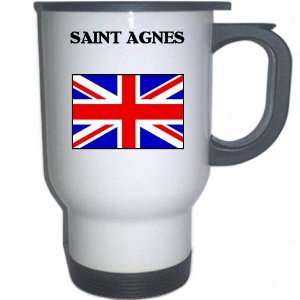  UK/England   SAINT AGNES White Stainless Steel Mug 