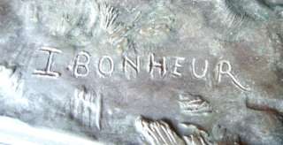 Bronze 30” Racehorse & Jockey by Isidore Bonheur  
