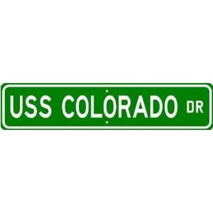  USS COLORADO BB 45 Street Sign   Navy Ship Gift Sailor 