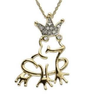   Sunshines review of 14k Yellow Gold Diamond Frog Prince Pendan