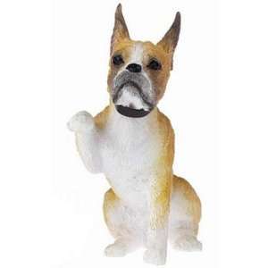  Begging Cropped Boxer Small Dog Statue 
