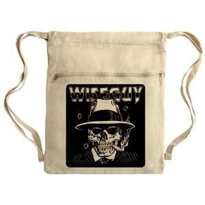  Messenger Bag Sack Pack Khaki Wiseguy Skeleton Smoking 