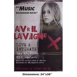 AVRIL LAVIGNE Live & Intimate 24x36 Poster