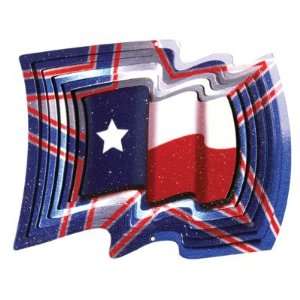  Designer Texas Flag Wind Spinner Size 6.5 Patio, Lawn 
