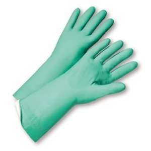  Green 18 mil 13 Nitrile Flock Lined Gloves Size 11 (lot 