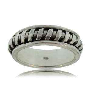   Spinner Ring in Sterling Silver Band Gents GEMaffair Jewelry