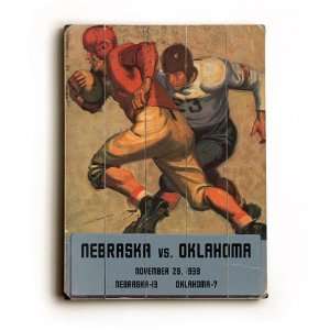  University of Nebraska VS Oklahoma Wood Sign Sports 
