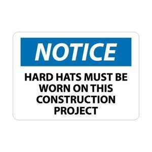 N283AB   Notice, Hard Hats Must Be Worn On This Construction Project 