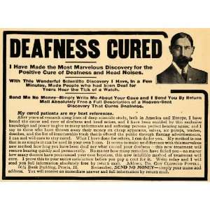 1907 Ad Discovery Cures Deafness Dr Guy Clifford Powell Medical 