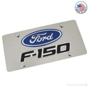  Ford Logo & F 150 Name On Polished License Plate 