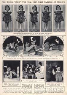 1939 Print Photo Article The Dionne Quintuplets Girls Toronto Canada 
