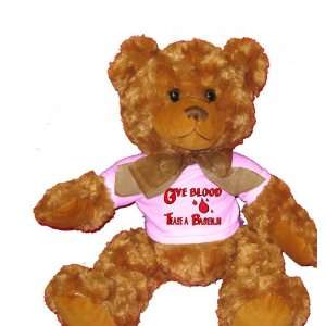  Give Blood Tease A Basenji Plush Teddy Bear with WHITE T 