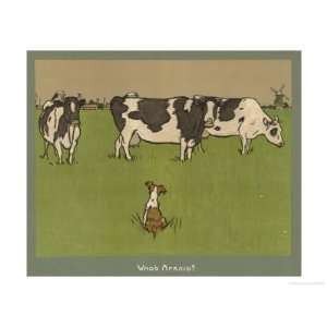   Three Cows Giclee Poster Print by Cecil Aldin, 42x56
