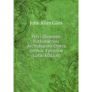   EpistolÃ¦ (Latin Edition) John Allen Giles  Books