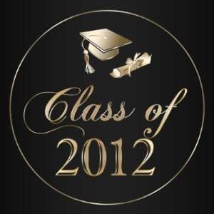  Class of 2012 Graduation Cap Diploma Seals Stickers Arts 