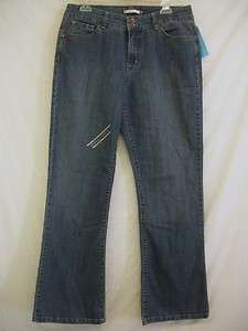   BANDOLINOBLU Dark Antique Wash Arianna Mid Rise Boot Cut Jeans 12 NWOT
