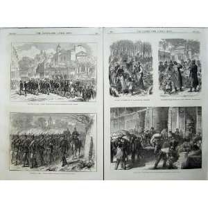  War 1870 Versailles Snow Seige Paris Prussian Troops