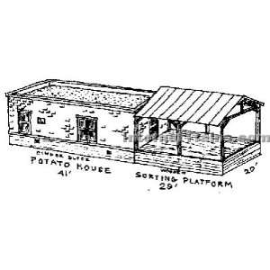  C.C. Crow HO Scale Cinder Block Potato House w/Platform 
